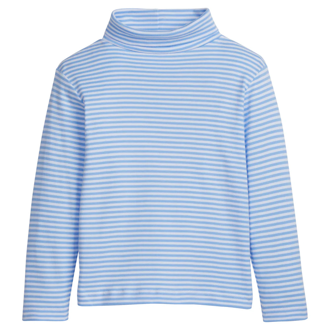 LE Striped Turtleneck-Lt. Blue