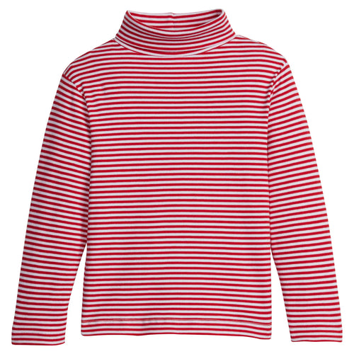 LE Striped Turtleneck-Red