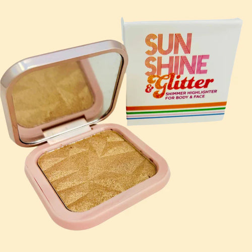 Sunshine & Glitter Highlighter Shimmer Compact-Sunkissed