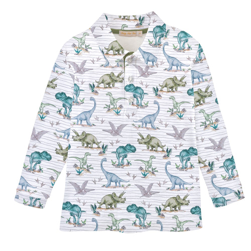 BCC Jurassic World Printed L/S Collared Tee