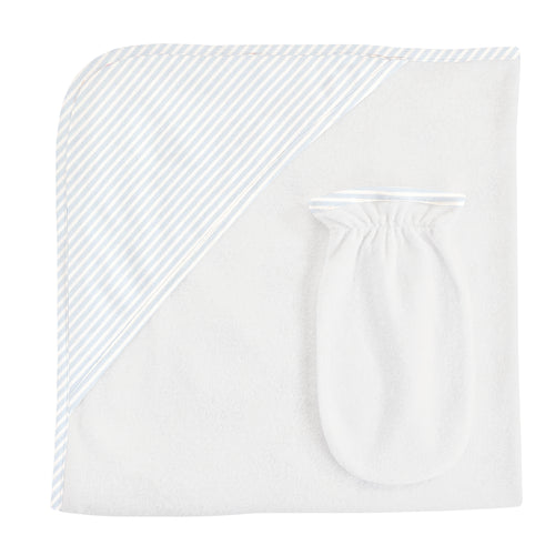 BCC Blue Stripes Hooded Towel