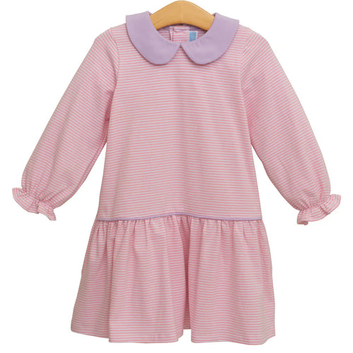 Trotter Street Katherine Dress-Lt. Pink Stripe/Lav