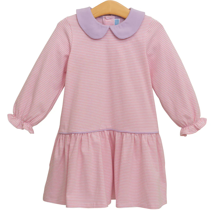 Trotter Street Katherine Dress-Lt. Pink Stripe/Lav