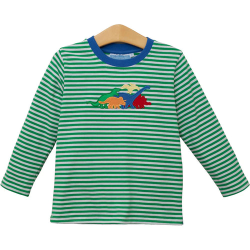 Trotter Street Dinosaur Embroidered L/S Shirt