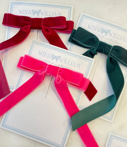 W & W Velvet Long Tail Bows