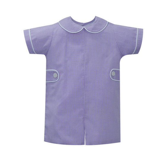 RN Williams Romper-Purple Gingham