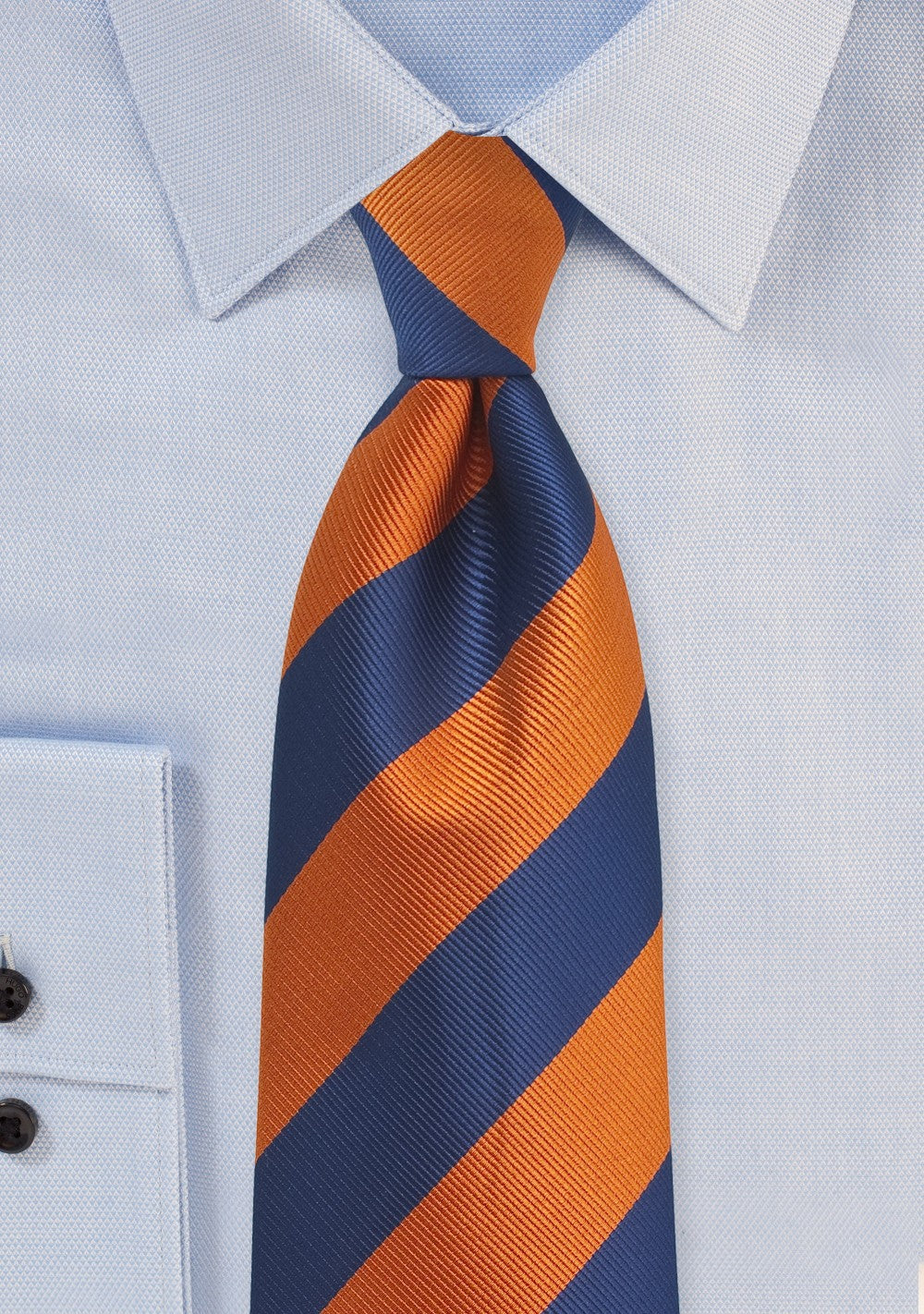 Blue and Orange Striped Tie