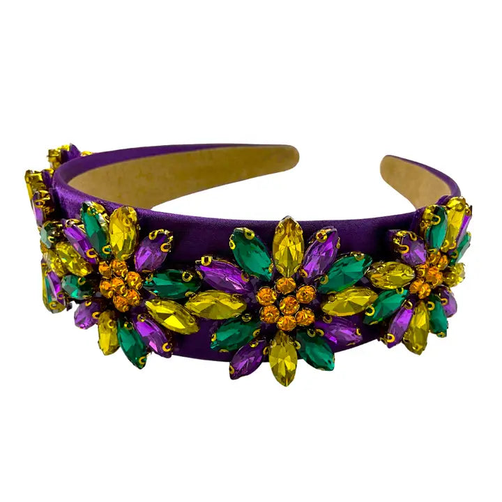 Large Mardi Gras Stone Headband