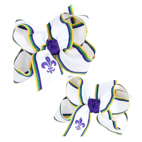 BC Fleur de Lis Heat Transfer Bow