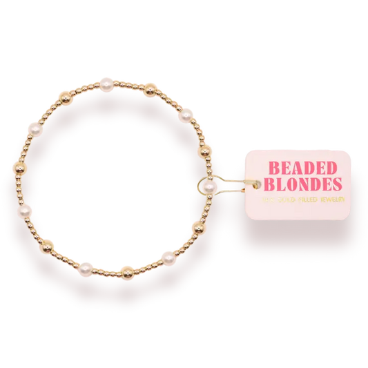 June Gold + Pearl Alternating Bracelet