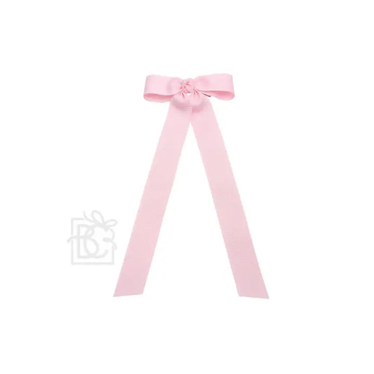 BC 3.5 " Bow w/ Tails-Pink Grosgrain