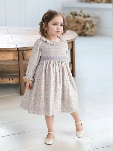 Love Me Floral Heirloom Smocked L/S Dress