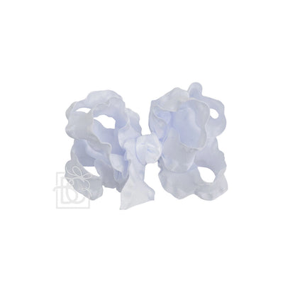 BC Double Ruffle Bow on Clip 3.5" Medium