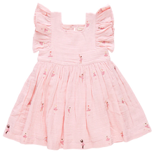 Pink Chicken Ballerina Embroidery Dress