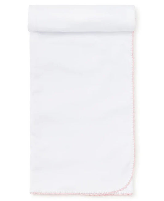 Kissy Premier White/ Pink Trim Blanket