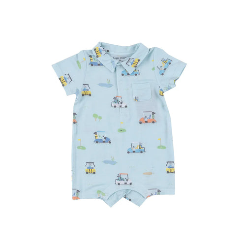 Angel Dear Golf Carts Polo Shortie-Blue