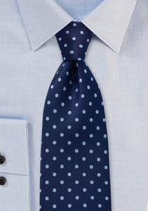 Navy/Light Blue Dot Tie