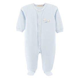 BCC Blue Lambs Embroidered Footie