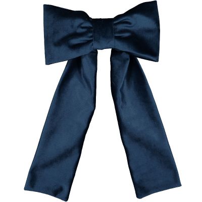 Mysterious Blue Velvet Bow