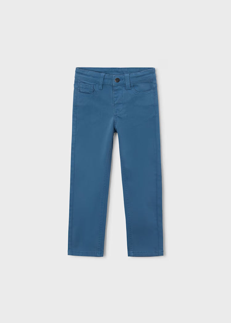 Mayoral 5 Pocket Slim Fit Pant-Glacial Blue
