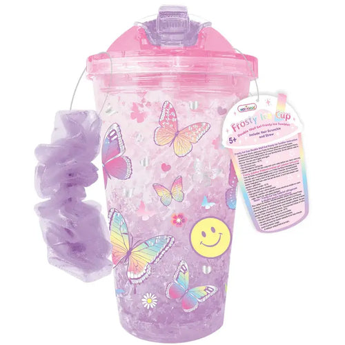 Hot Focus Color Changing Frosty Tumbler-Tie Dye Butterfly