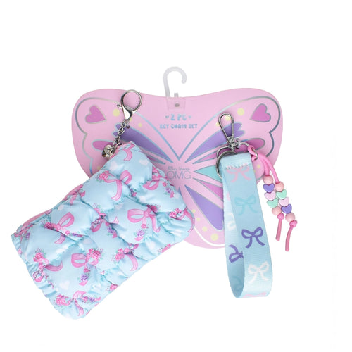 OMG Quilted Scrunchies Coin Pouch Keychain Set