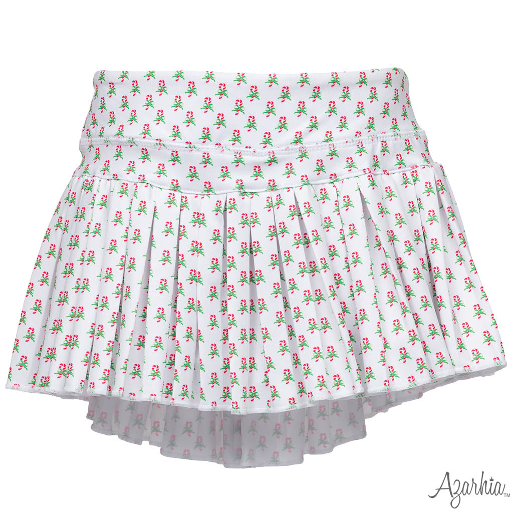 Azarhia Candy Cane Mini Pleated Skort