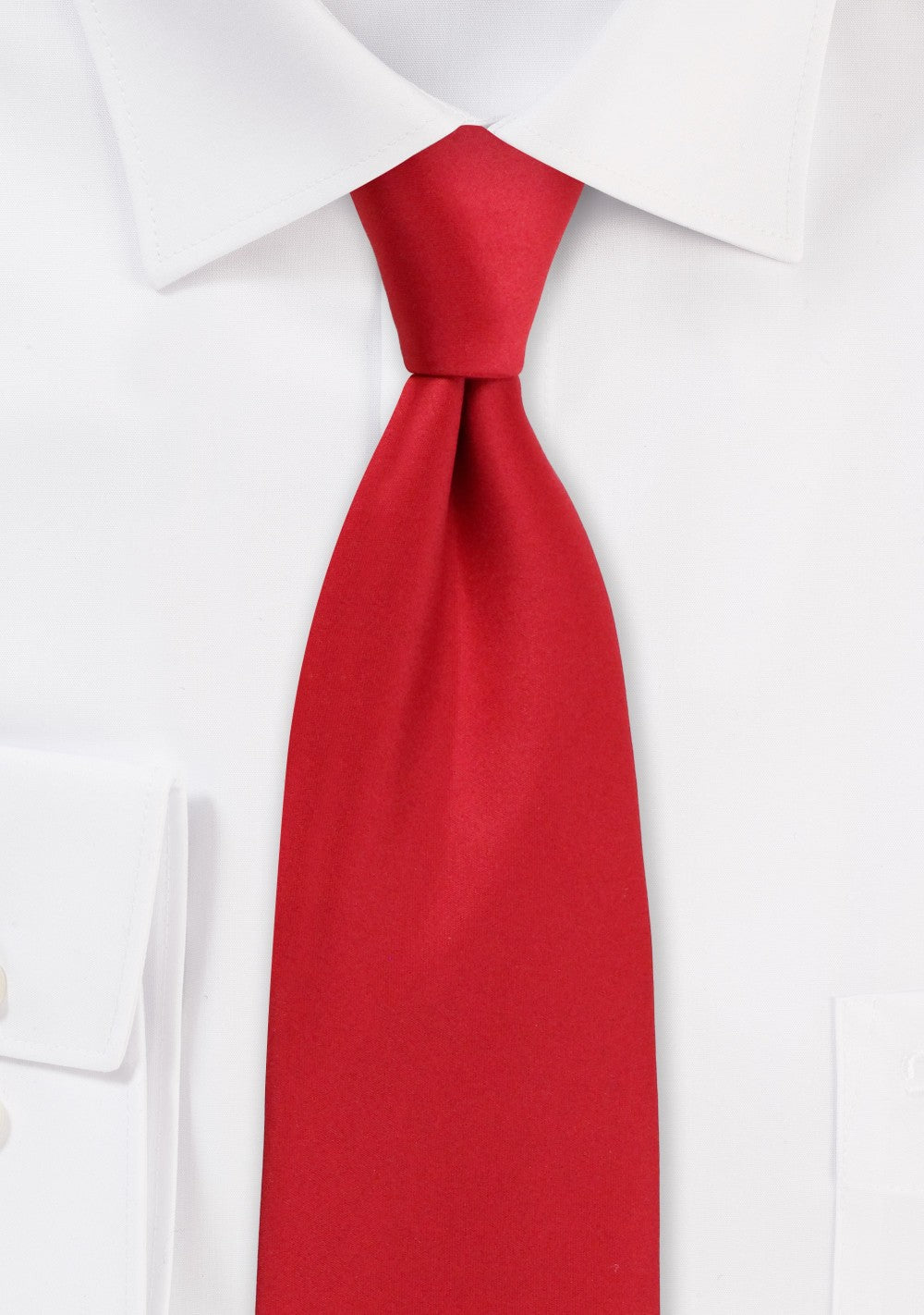 Cherry Red Satin Finish Tie