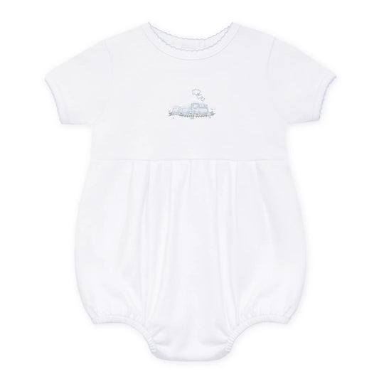 MB Choo Choo Train Hand Emb. Bubble-White