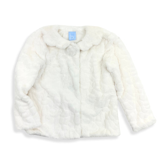 Bella Bliss Ivory Scalloped Furry Gretchen Coat