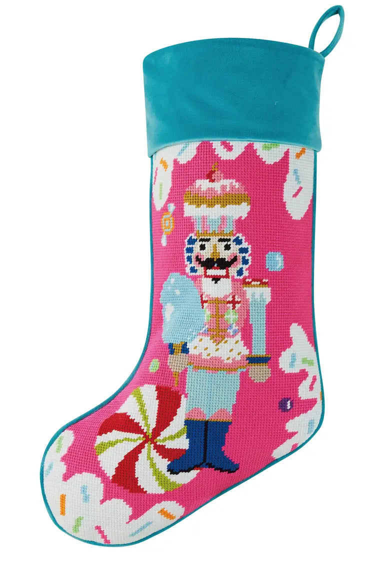 Colonel Cupcake Needlepoint Stocking