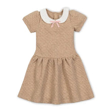 H&H Oatmeal Quilted Dress with Bow