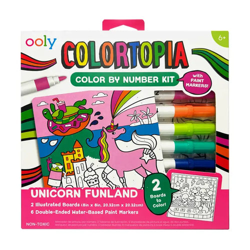 Ooly Paint Marker By Number Kit:Unicorn Funland
