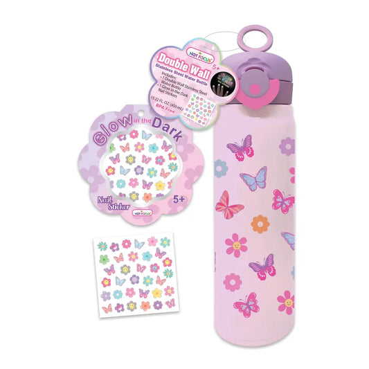 Double Wall Stainless Water Bottle-Tie Dye Butterfly