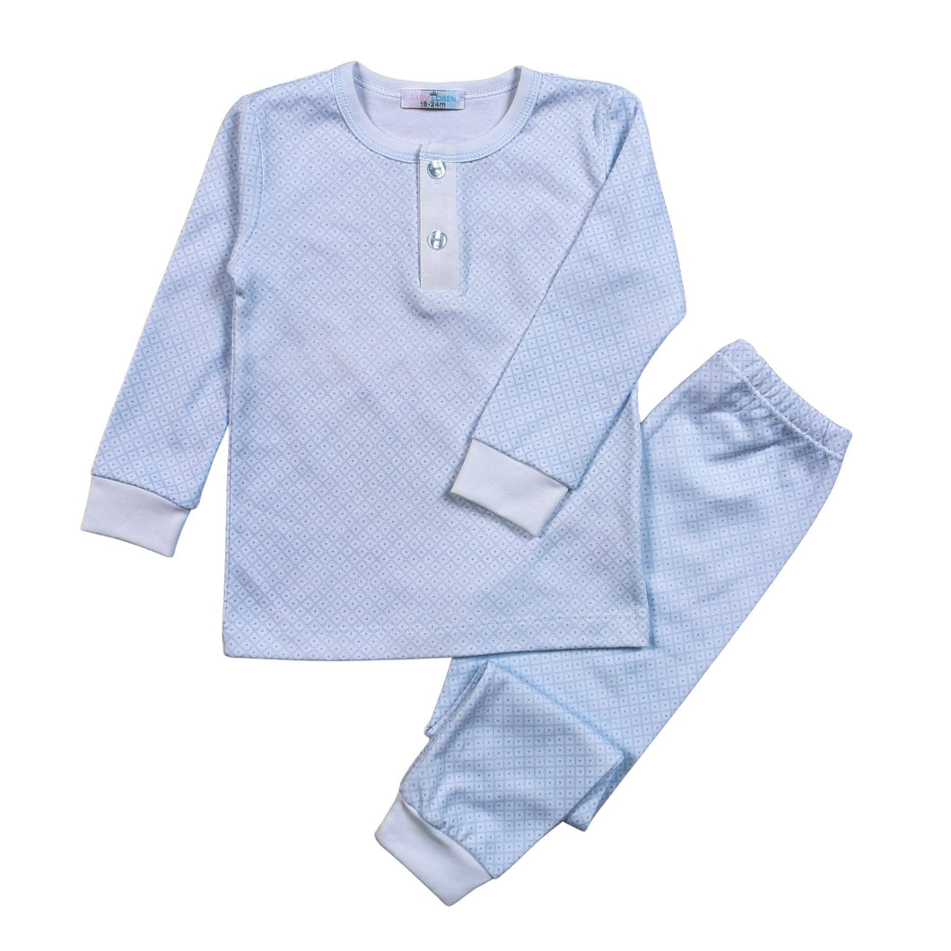 Baby Loren Blue Diamond Pima PJ's