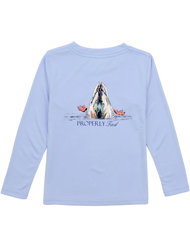Properly Tied Performance L/S Diving Mallard Tee