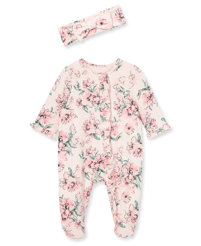 Little Me Dream Floral Footie
