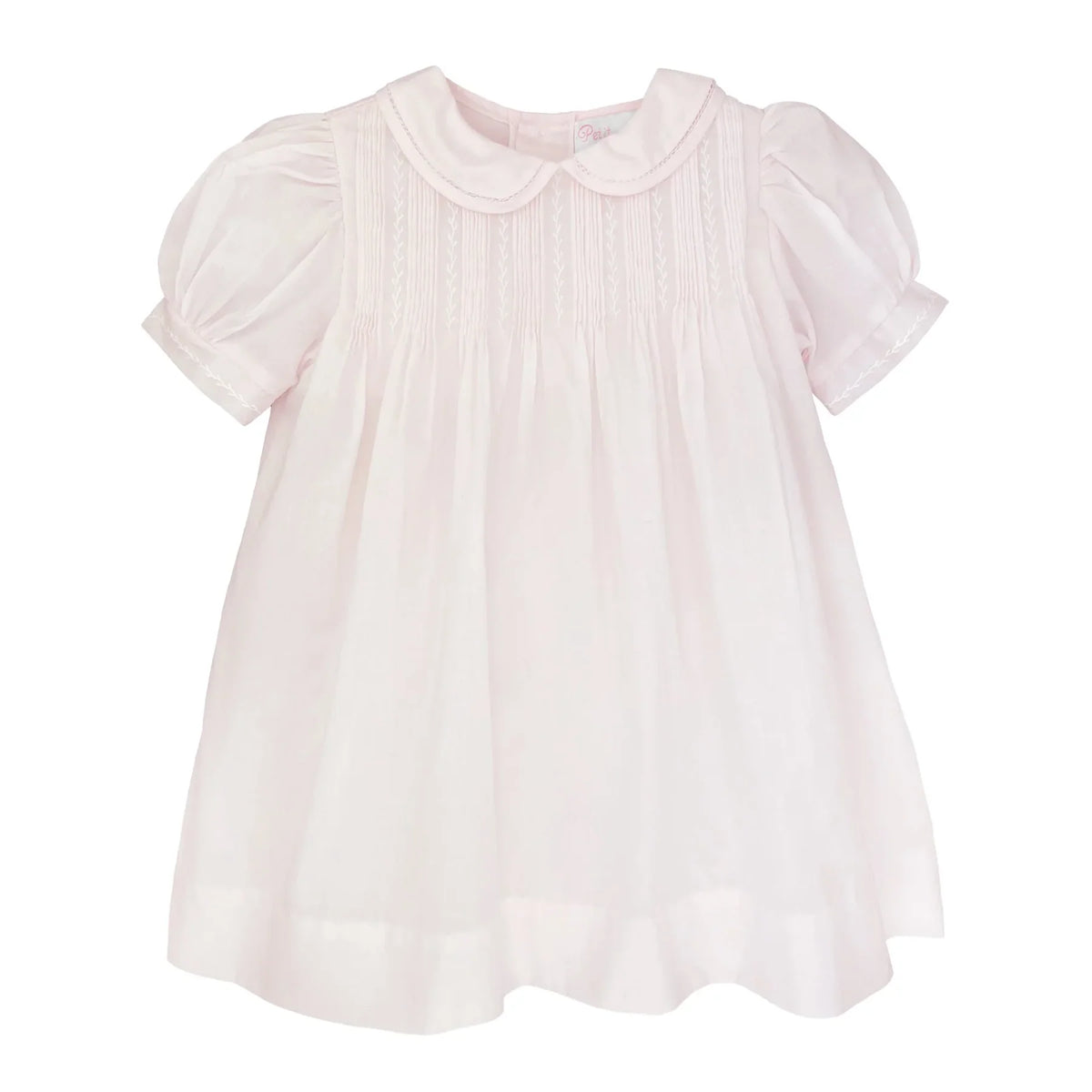 Petit Ami Feather Stitched Pintuck Dress
