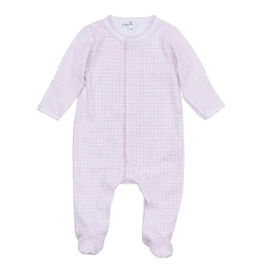 MB Peek-a-boo Wishes Pink Check Footie