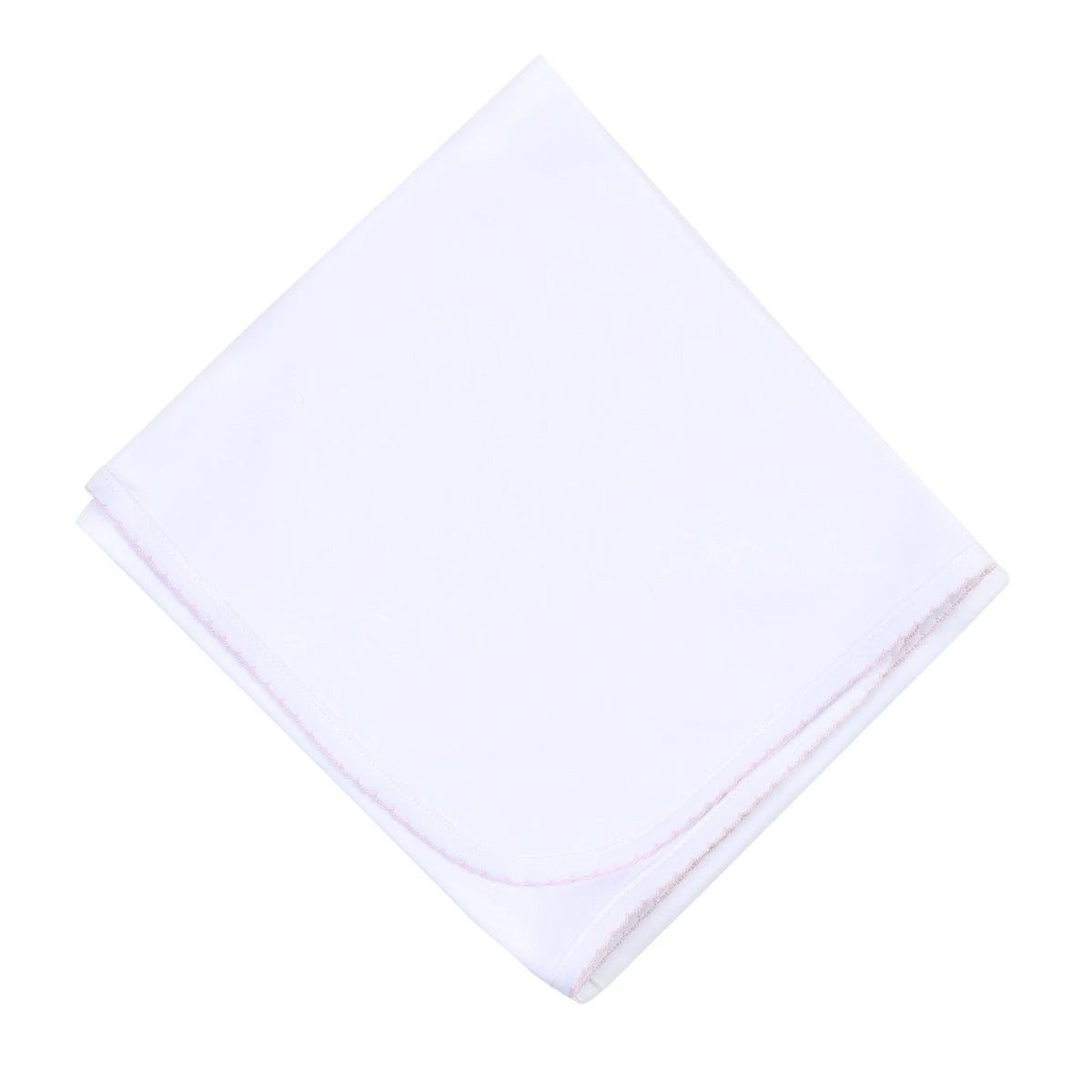 MB Essentials Receiving Blanket w/ Pink Trim