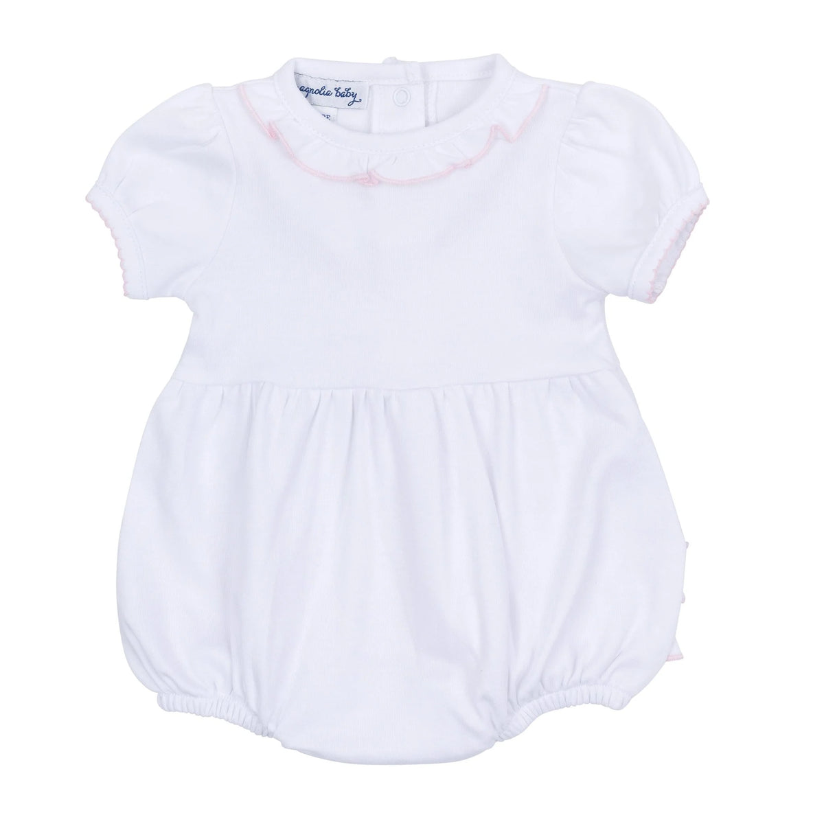 MB Essentials Solid Ruffle Bubble-White/Pink