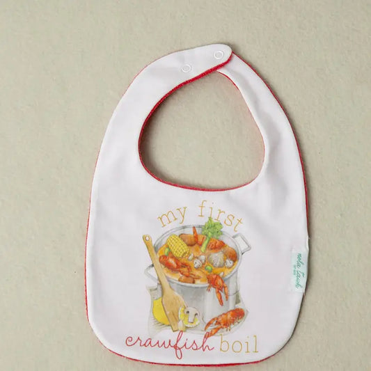 My First Crawfish Boil Organic Cotton Bib