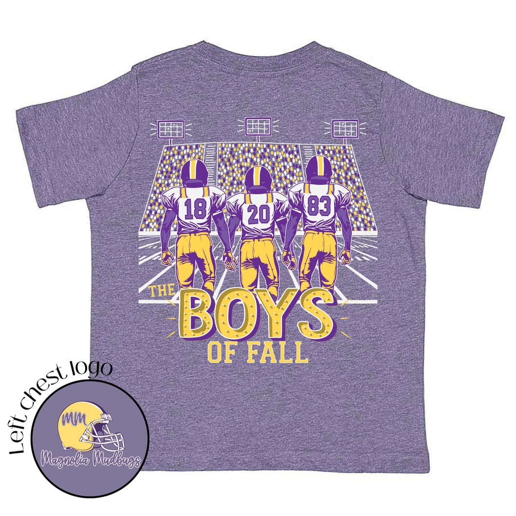 Magnolia Mudbugs Boys of Fall T Shirt-Purple