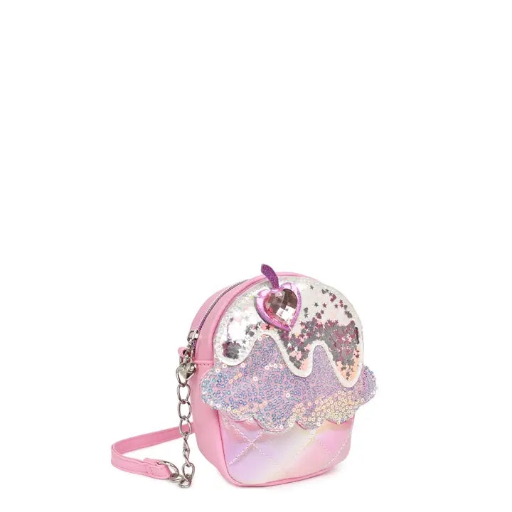 OMG Sequin Cupcake Crossbody Bag