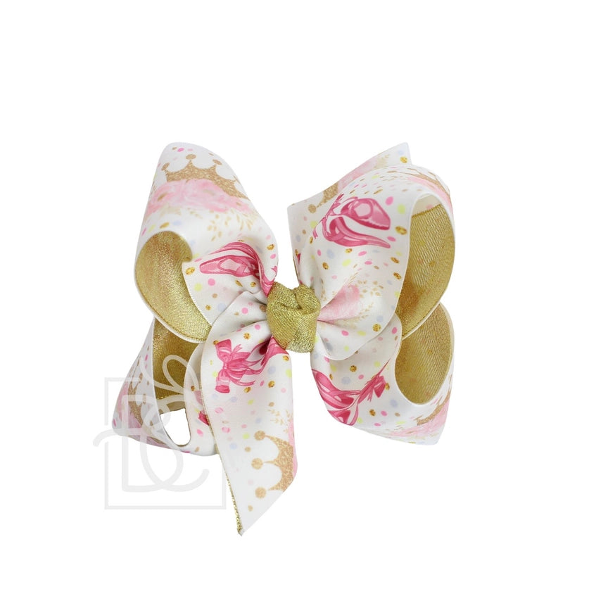 BC Layered Ballerina Shoe & Crown Bow-Gold