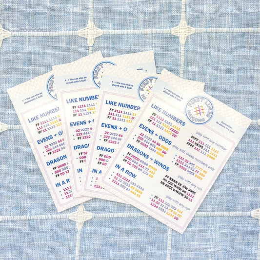 First Lines Simplified Mahjong Line Cards