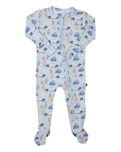 Lev Baby Police Dogs Zipper Footie