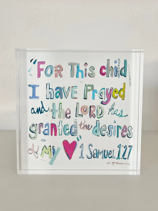 Samuel Verse on Acrylic Blue