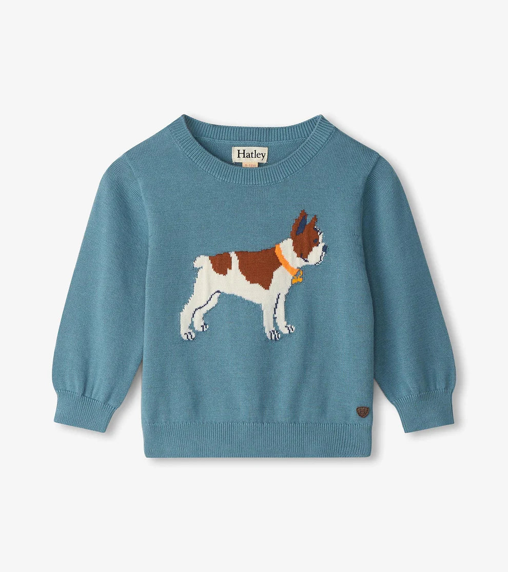 Hatley Friendly Bulldog Crew Neck Sweater