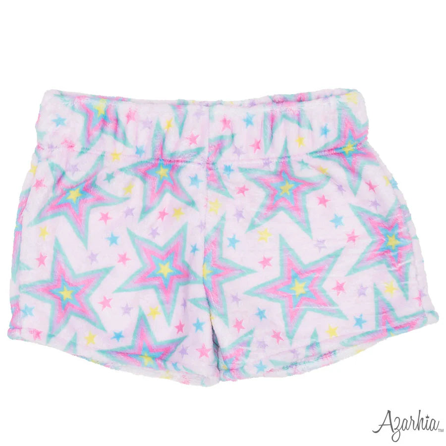 Azarhia Neon Star Fuzzy Short